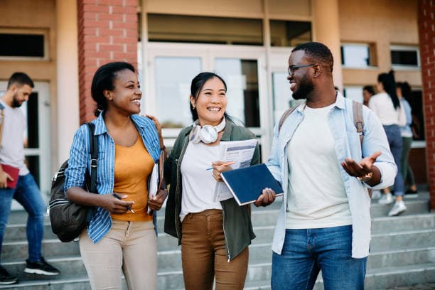 Students enjoying campus life