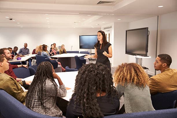 Faculty member teaching